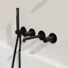 Image de rivea Bahri Mitigeur de baignoire avec bec déverseur et set de douche, BR2105MB,