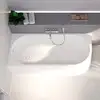 Image de evineo ineo4 Baignoire d’angle L: 170 l: 75 H: 55 cm, coin gauche de la pièce, BE0748WH,