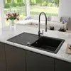 Image de evineo line 350 Évier de cuisine avec surface de dépose latérale l: 86 P: 50 cm, ELD100AN,