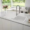 Image de evineo line 350 Évier de cuisine avec surface de dépose latérale l: 86 P: 50 cm, ELD100WE,