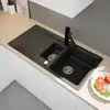 Image de evineo line 350 Évier de cuisine avec demi-cuve et surface de dépose l: 100 P: 50 cm, ELD150LAN,