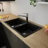 Image de evineo line 300 Évier de cuisine avec deux cuves l: 86 P: 50 cm, ELN200BL,