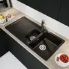 Image de evineo line 400 Évier de cuisine avec demi-cuve et surface de dépose l: 100 P: 50 cm, PID150BL,