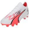 Image de PUMA Chaussures de Football Ultra Match FG/AG WN pour Femme, Puma White PUMA Black Fire Orchid, 36 EU