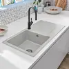 Image de Villeroy & Boch Siluet 60 Évier de cuisine, 333601SMHL2,