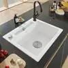 Image de Villeroy & Boch Siluet 60 S Évier de cuisine, 334602RWHL12,