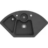 Image de Villeroy & Boch Solo Évier d'angle en céramique 1075 x 600 mm avec bonde d'évacuation excentrique Graphite CeramicPlus