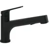 Image de Robinetterie Villeroy & Boch Junis Shower, haute pression, robinet avec douchette extractible et fonction de commutation, robinetterie économique, bec 112 mm, Noir Mat