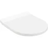 Image de Villeroy & Boch Architectura SlimSeat abattant WC - Couvercle toilettes White Duroplast - Abattant toilettes avec charnières acier inox. - Couv. waters résist. ultra-plat forme D - Pièce rech. orig.