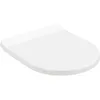 Image de Villeroy & Boch Siège de WC Architectura SlimSeat avec fermeture automatique - Abattant D en plastique thermodurcissable, amovible e incassable - Pièce de rechange d'origine - Blanc alpin brillant