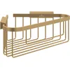 Image de Panier de douche d'angle Villeroy & Boch Elements - Tender, tablette de douche d'angle pour montage mural, serviteur de douche d'angle en zinc, accessoires de douche, 260 x 206 x 82 mm, doré brossé