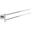 Image de Villeroy & Boch Elements Tender Porte-Serviettes à Deux Bras, pour Salle de Bain, pour Montage Mural, en Zinc, Rond, Longueur 400 mm, chromé
