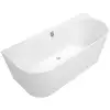 Image de Villeroy & Boch Somera Baignoire semi-îlot, avec tablier, avec trop-plein rond L: 180 l: 80 cm, UBQ180SOM9CS00V-01,