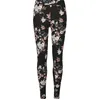 Image de Urban Classics Leggings AOP Soft Femme Legging Noir 4XL 92% Polyester, 8% Élasthanne