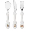 Image de LÄSSIG Set de couverts 3 pièces pour enfants cuillère, fourchette, couteau, acier inoxydable, manche en plastique/Cutlery Royal Blue