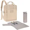 Image de Lässig Sac à langer Sac à dos avec matelas à langer, fixation pour poussette et porte-bouteille Durable/GRE Vividal Backpack humus