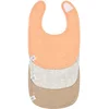 Image de LÄSSIG Bébé Set de bavoirs (3 pcs.) Nouveau-né Bavoir à baver Velcro GOTS/Newborn Bib Set GOTS apricot/light grey/nature melange