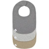 Image de 3 bavoirs naissance GOTS Gris