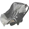 Image de LÄSSIG Baby Couverture tricotée pour siège-auto de voiture Couverture pour siège-auto de bébé 100% coton bio GOTS anthracite