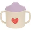 Image de LÄSSIG Tasse pour enfants avec poignée et couvercle amovible 150 ml/Sippy Cup PP/Cellulose Happy Rascals Heart