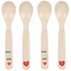 Image de Happy Rascals Lot de 4 cuillères Coeur rouge