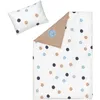 Image de LÄSSIG Parure de lit pour Enfant en Coton Bio certifié GOTS 2 pièces/Parure de lit Smile Milky/Marron