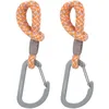Image de LÄSSIG Fixation pour poussette (2 pcs.) Mousqueton Crochet pour poussette Crochet pour faire les courses/Stroller Hooks Cord beige/orange/lavender