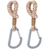 Image de LÄSSIG Fixation pour poussette (2 pcs.) Mousqueton Crochet pour poussette Crochet pour faire les courses/Stroller Hooks Cord camel/vanilla/lavend