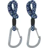 Image de LÄSSIG Fixation pour poussette (2 pcs.) Mousqueton Crochet pour poussette Crochet pour faire les courses/Stroller Hooks Cord black/blue/vanilla