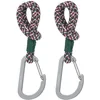 Image de LÄSSIG Fixation pour poussette (2 pcs.) Mousqueton Crochet pour poussette Crochet pour faire les courses/Stroller Hooks Cord green/lavender/deep red