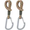 Image de LÄSSIG Fixation pour poussette (2 pcs.) Mousqueton Crochet pour poussette Crochet pour faire les courses/Stroller Hooks Cord olive/red/vanilla