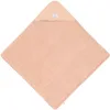 Image de LÄSSIG Serviette à capuche bébé en mousseline et éponge/Muslin/Terry Hooded Towel Dots peach rose