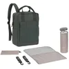 Image de LÄSSIG Sac à langer Sac à dos avec matelas à langer, fixation pour poussette et porte-bouteille Durable/GRE Vividal Backpack dark olive