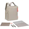 Image de LÄSSIG Mochila à langer avec correatoio, fixation pour poussette, poche en file/GRE Conversion Backpack beige
