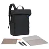 Image de LÄSSIG Sac à dos à langer Sac à langer Sac à dos à langer avec table à langer, fixation pour poussette, porte-bouteille produit de manière durable/GRE Outdoor Rolltop Backpack black
