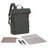 Image de LÄSSIG Sac à dos à langer Sac à langer Sac à dos à langer avec table à langer, fixation pour poussette, porte-bouteille produit de manière durable/GRE Outdoor Rolltop Backpack dark olive