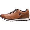 Image de bugatti Homme Baskets décontractées en Cuir, Chaussures à Lacets avec Mousse à mémoire de Forme, Semelle intérieure remplaçable, Cognac, 40 EU