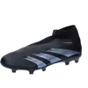 Image de Adidas Mixte Predator League Laceless Firm Ground Football Boots, Core Black/Carbon/Core Black, 46 EU