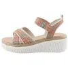 Image de TOM TAILOR Femme 9590240008 Sandale cale, Orange Multi, 37 EU