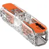 Image de WAGO 221-2411 221-2411 Borne de raccordement flexible: 0.14-4 mm² rigide: 0.2-4 mm² Nombre de pôles: 1 60 pc(s) transparent, orange