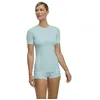 Image de FALKE Femme Warm Round Neck W S/S TS Fil Fonctionnel Séchage Rapide Couche De Base Supérieure, Vert Jade 7439, XS EU