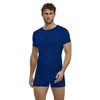 Image de FALKE Warm Round Neck M S/s TS Fil Fonctionnel séchage Rapide 1 pièce, Couche de Base supérieure Homme, Bleu Yve 6714, M