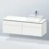 Image de Duravit L-Cube Meuble avec plan de toilette, LC4870R84840000,
