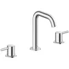 Image de Duravit Circle, robinetterie de lavabo à 3 trous, saillie 140 mm, avec vidage, chrome, CE1060005010