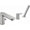 Image de Wave Duravit, robinetterie de baignoire 3 trous, saillie 200 mm, WA5260000070, Couleur: acier inox brossé