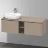 Image de Duravit D-Neo Meuble avec plan de toilette, 2 tiroirs, DE4950LBD750000, DE4950L7575