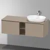 Image de Duravit D-Neo Meuble avec plan de toilette, 2 tiroirs, DE4950RBD750000, DE4950R7575