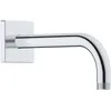 Image de Bras de douche universel Duravit, robinetterie de douche fixation murale, bras de douche 210 mm, pommeau de douche, rosace carrée, chromé