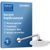 Image de Set de douche de tête universel Duravit, bras de douche 410 mm, douche de tête (Ø 250 mm), ronde, robinetterie à angle réglable, chromé