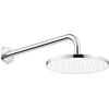 Image de Set de douche universel Duravit, bras de douche 410 mm, douche de tête ((Ø 230 mm), ronde, robinetterie à angle réglable, chromé/blanc
